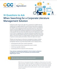 10 Questions to Ask When Searching for a Corporate Literature Management Solution