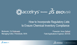 How to Incorporate Regulatory Lists to Ensure Chemical Inventory Compliance